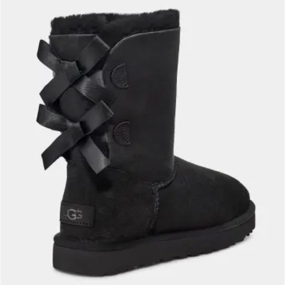 UGG Women's' Bailey Bow II Boot, Black - Picture 3 of 11